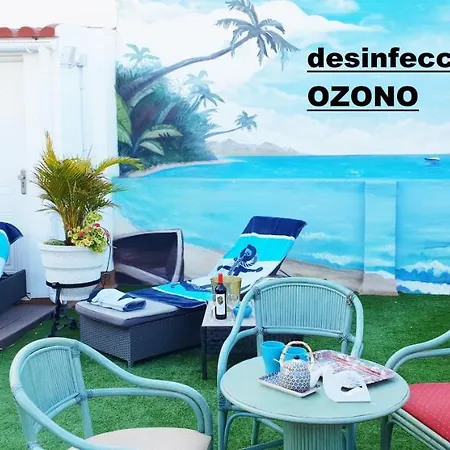 Blue Flat Center With Terrace Apartment