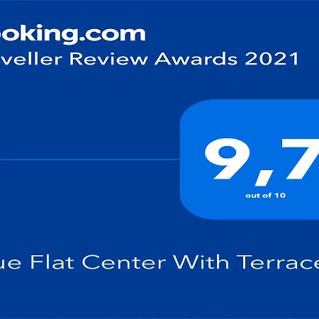 Blue Flat Center With Terrace Apartment *